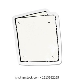 retro distressed sticker of a cartoon folded card