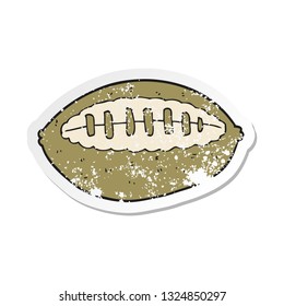 retro distressed sticker of a cartoon football