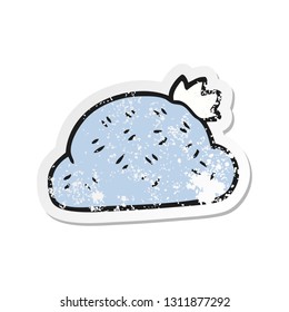 retro distressed sticker of a cartoon hat