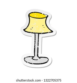 retro distressed sticker of a cartoon lamp