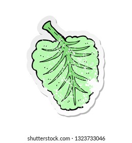 retro distressed sticker of a cartoon leaf symbol
