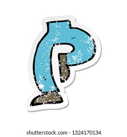 retro distressed sticker of a cartoon legs