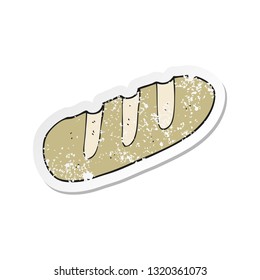 retro distressed sticker of a cartoon loaf of bread
