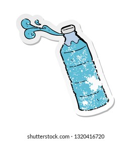 retro distressed sticker of a cartoon orange juice bottle