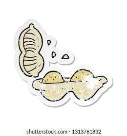 retro distressed sticker of a cartoon peanuts