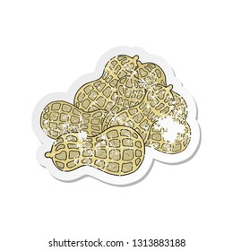retro distressed sticker of a cartoon peanuts