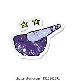 retro distressed sticker of a cartoon pestle and mortar