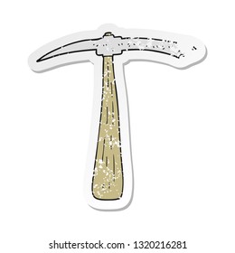 retro distressed sticker of a cartoon pick axe
