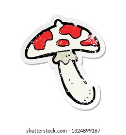 retro distressed sticker of a cartoon poisonous toadstool