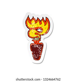 retro distressed sticker of a cartoon potion