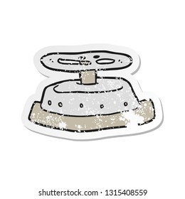 retro distressed sticker of a cartoon sealed bunker door