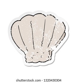 retro distressed sticker of a cartoon shell