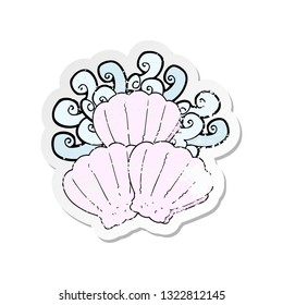 retro distressed sticker of a cartoon shells