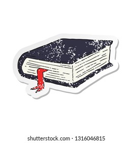 retro distressed sticker of a cartoon thick book