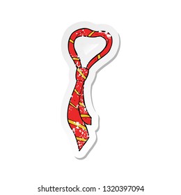 retro distressed sticker of a cartoon tie