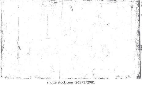 Textura retrô angustiada com moldura envelhecida e marcas de grunge. Padrão de sobreposição de rascunho granulado. Excelente para impressão, arte e uso digital.