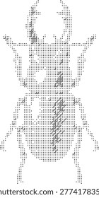 retro dither halftone beetle bug insect wildlife nature coleoptera isolated black white biology entomology crawling specimen collection forest outdoor environment