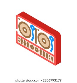 retro dj turntable retro music isometric icon vector. retro dj turntable retro music sign. isolated symbol illustration