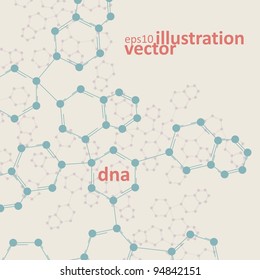 Retro-DNA, Vintage-Molekül, Zellgrafik eps10