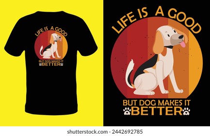 Retro Dog t shirt design