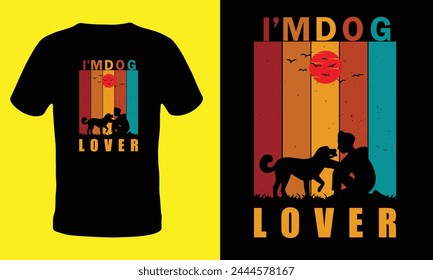 Retro dog t shirt design