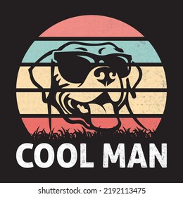 Retro dog t-shirt design. Colorful dog lover t-shirt design. Animal lover t-shirt design. Beer lover father t-shirt design.