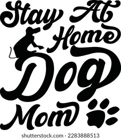 Diseño de camisetas de perro retro, vector