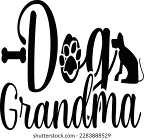 Retro Dog T-shirt Design, Vector