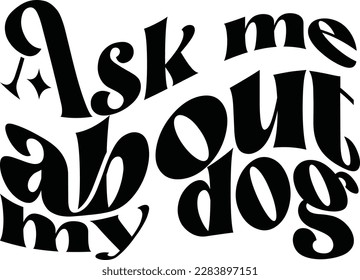 Retro dog  T-shirt Design, Vector