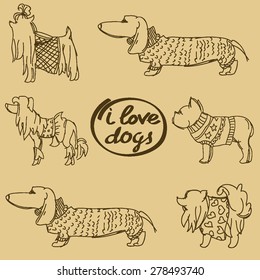 retro dogs