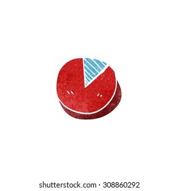 retro doodle cartoon pie chart