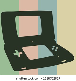 Retro Doodle Video Game Icon Vector Illustration