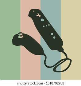 Retro Doodle Video Game Icon Vector Illustration