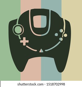 Retro Doodle Video Game Icon Vector Illustration