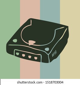 Retro Doodle Video Game Icon Vector Illustration