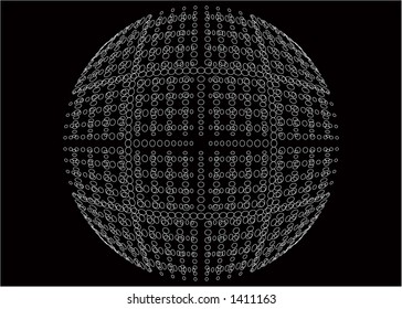 Retro dot background - vector image