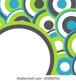 Retro dot and round background vector