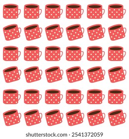 RETRO DOTS COFFEE MUGS DESIGN PATTERN