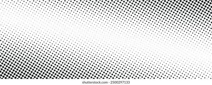 Retro dotted background. Halftone dotes texture. Black and white screen wallpaper. Vector gritty backdrop.