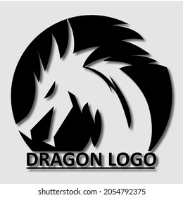 retro dragon logo. can be used for watermark icons or logos.