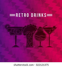 retro drinks design, vector illustration eps10 graphic 