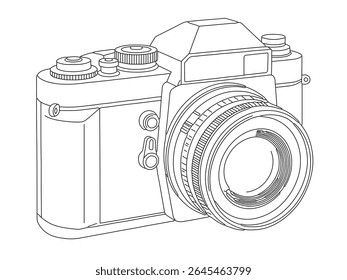Retro DSLR Câmera Ilustração artes vetoriais