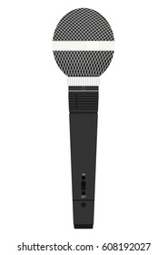 Retro dynamic microphone. Flat vector.