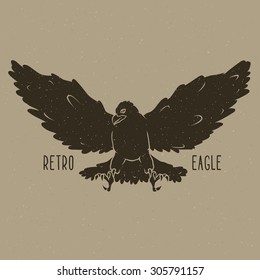 Retro eagle vector illustration