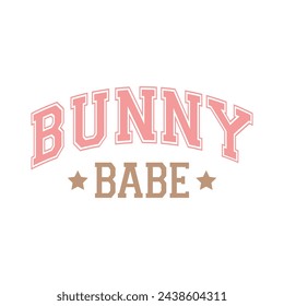 Retro Easter Bunny Babe T Shirt Design