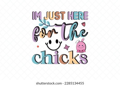 Retro Easter Chick Quote SVG Design