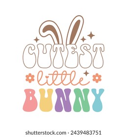 Retro Easter Cutest Little Bunny