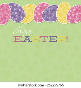 Retro Easter egg card in vector format.