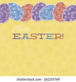 Retro Easter egg card in vector format.