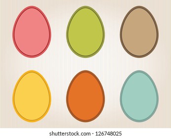 Retro easter eggs, vector illustration